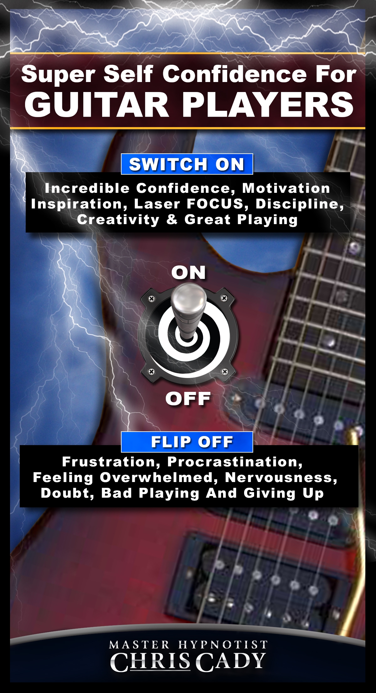 guitar players self confidence with hypnosis cd and mp3 download